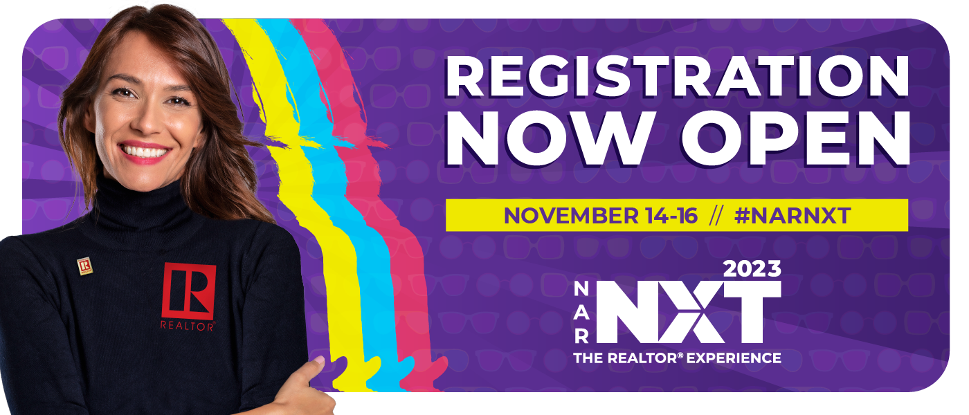 NAR NXT Email Header purple background Registration Now Open