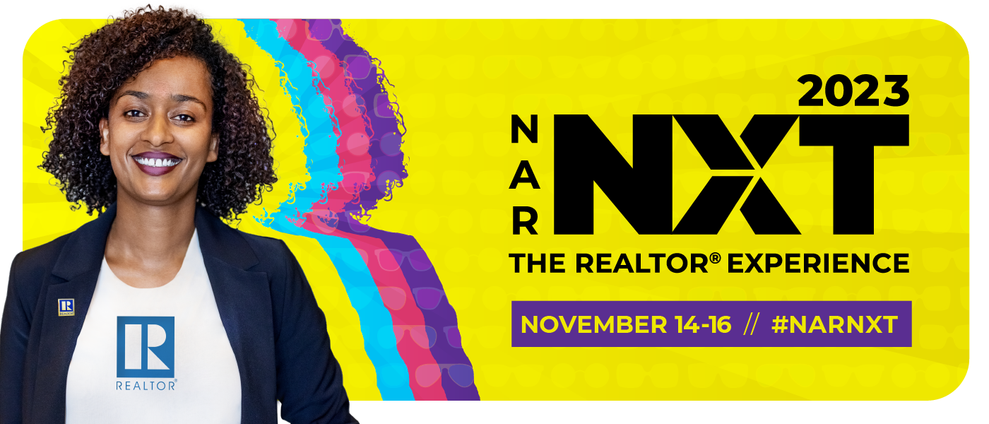 NAR NXT Email Header yellow background event dates