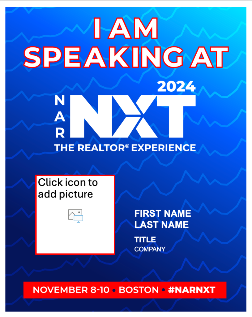 2024 NAR NXT Speaker Customizable Social Graphic Thumb 1080x1350
