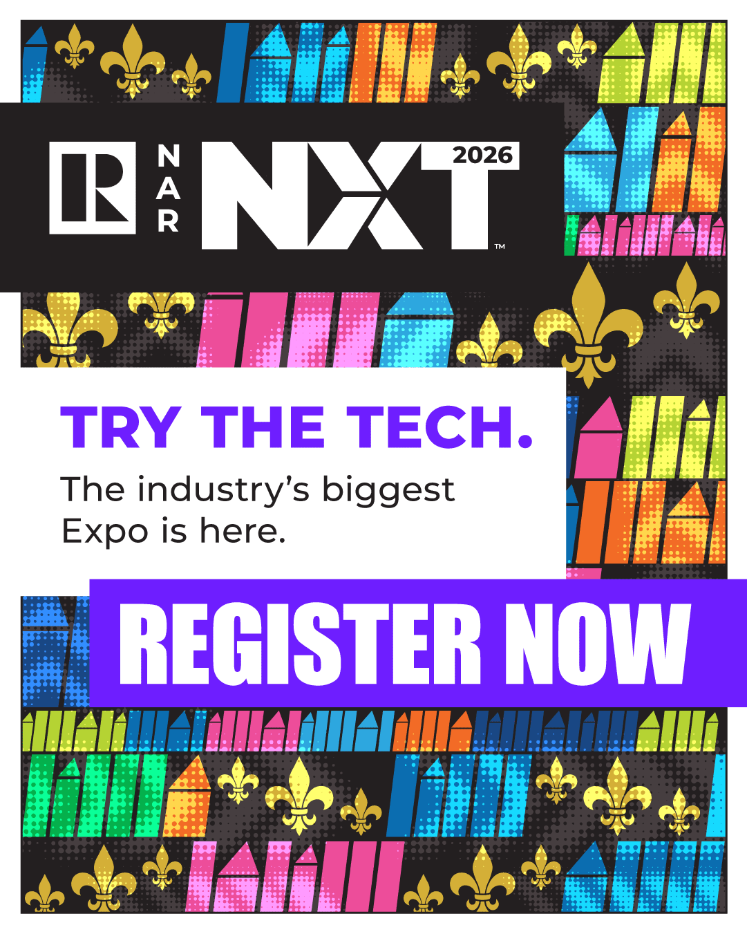 2026-NAR-NXT-AE-SOCIAL-D-Expo-1080x1350 Social Graphic for Members with suggested text "Tools, Tech & Expo"