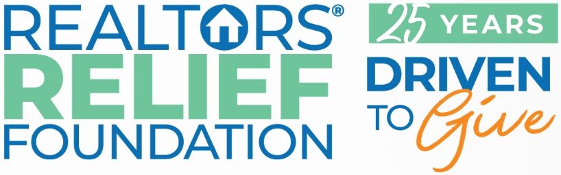 REALTORS® Relief Foundation 25 Years Driven to Give logo